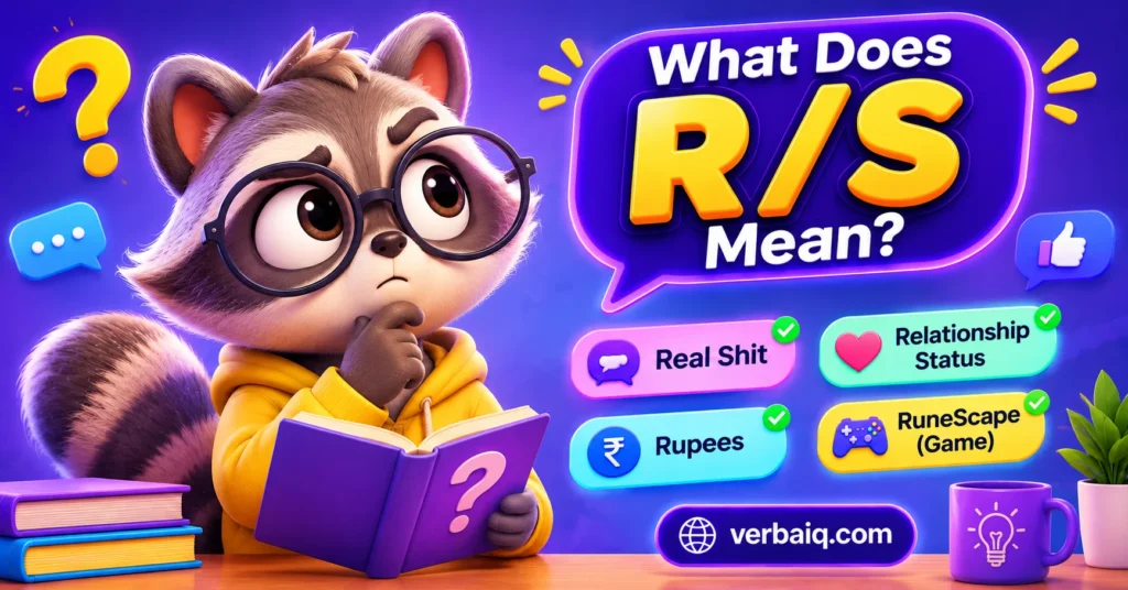What Does R/S Mean? Text Slang Explained