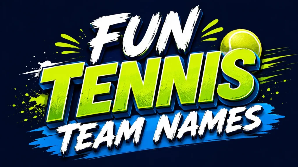 Fun Tennis Team Names: 250+ Funny, Clever, and Creative Ideas to Make Your Team Stand Out