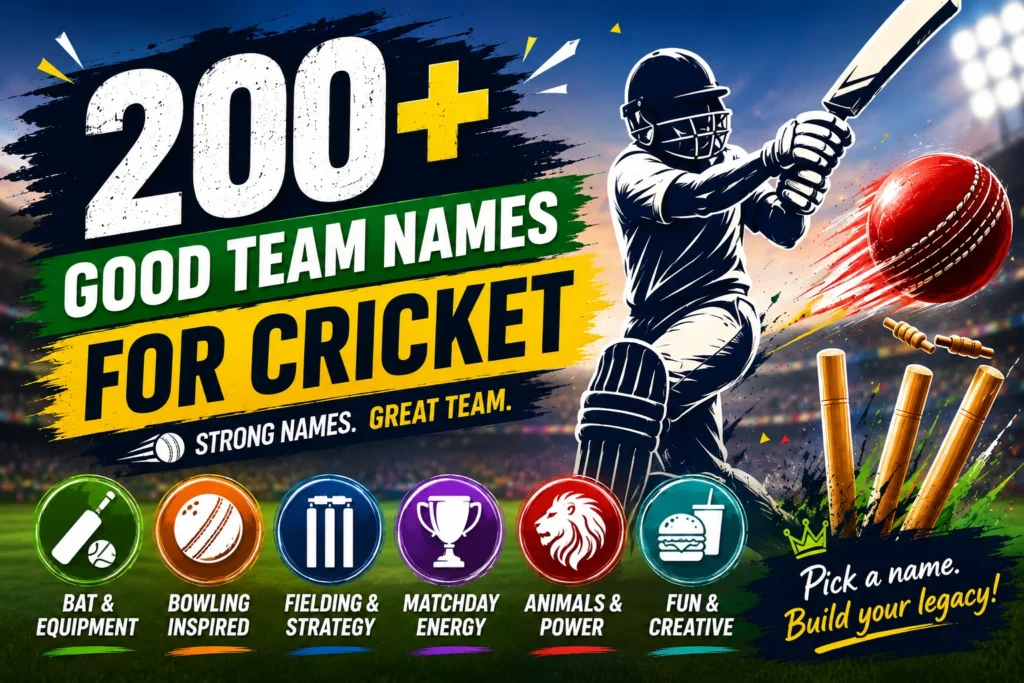 200+ Good Team Names for Cricket