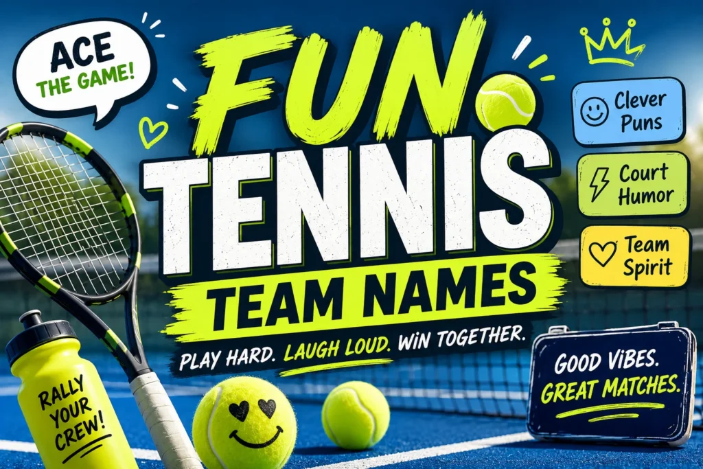 200+ Fun Tennis Team Names That Make You Smile