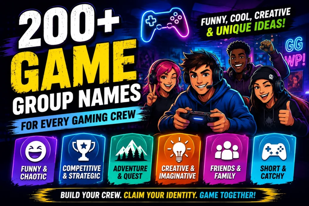 200+ Game Group Names for Every Gaming Crew