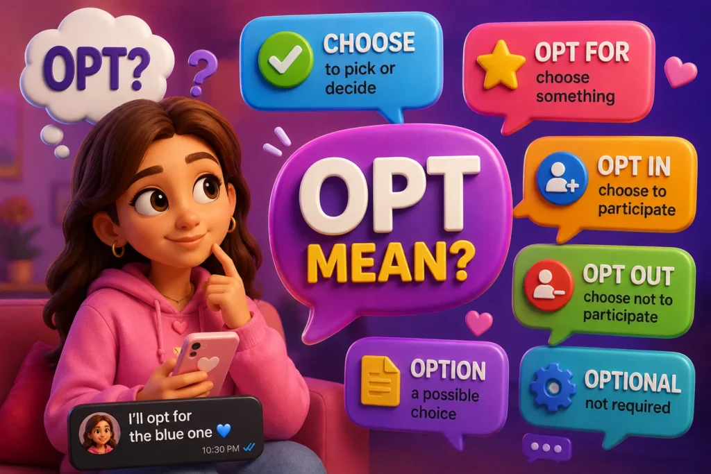 What Does OPT Mean in Text From a Girl?