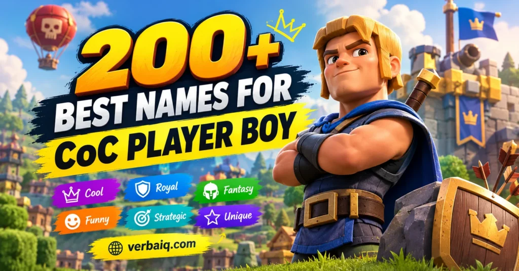 200+ Best Names for CoC Player Boy