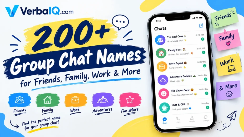 200+ Group Chat Names for Friends, Family, Work & More