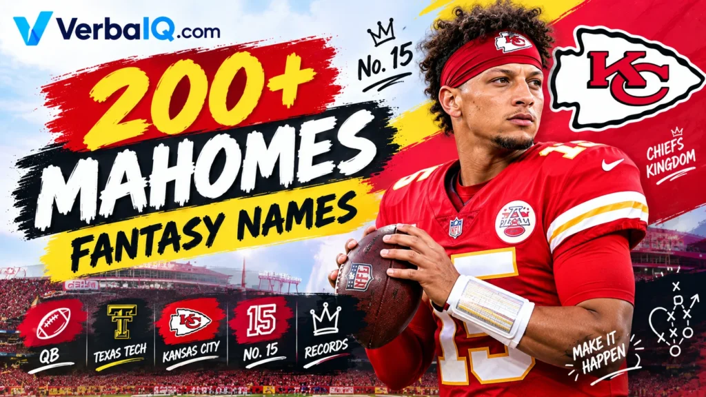 200+ Mahomes Fantasy Names for 2026