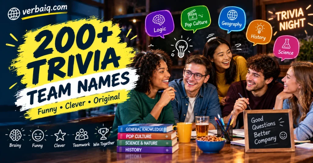 200+ Trivia Team Names: Funny, Clever & Original Ideas